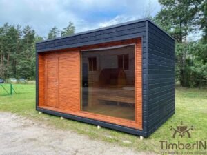 Moderne badstue utendørs sauna hytte (15)