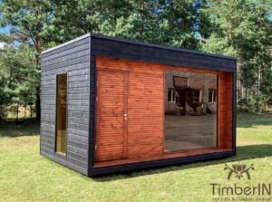 Moderne badstue utendørs sauna hytte (23)