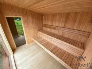 Moderne badstue utendørs sauna hytte (30)