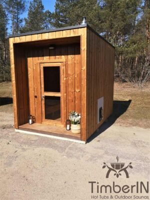 Moderne badstue utendørs sauna hytte mini (19)
