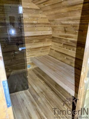 Oval utendørs sauna badstue Hobbit (1)