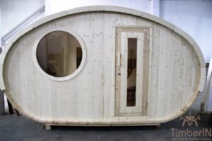 Oval utendørs sauna badstue Hobbit (1)