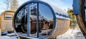 Oval utendørs sauna badstue Hobbit (15)