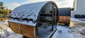 Oval utendørs sauna badstue Hobbit (16)