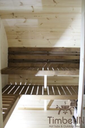 Oval utendørs sauna badstue Hobbit (4)