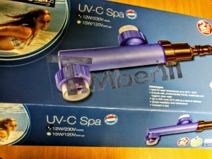 UV C filter for kjemisk vannbehandling for badestamper