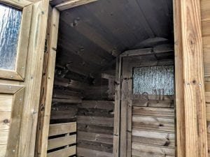 Utendørs igloo sauna med trailer garderoben og vedovn (23)