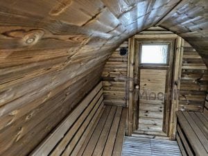 Utendørs igloo sauna med trailer garderoben og vedovn (37)