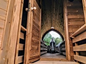 Utendørs igloo sauna med trailer garderoben og vedovn (50)