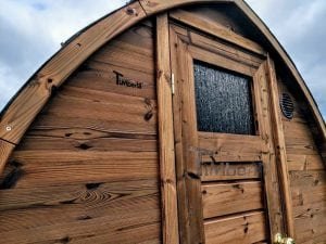 Utendørs igloo sauna med trailer garderoben og vedovn (8)