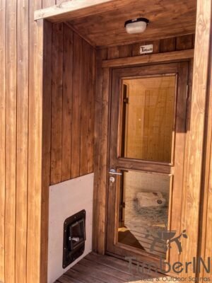Moderne badstue utendørs sauna hytte (10)