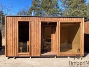 Moderne badstue utendørs sauna hytte (3)