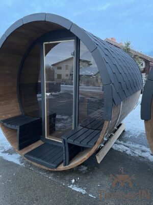 Utendørs badstuer sauna tønne LUXE (14)