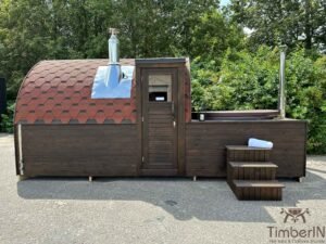 2 i 1 Igloo sauna med glassfiberbadestamp (2)